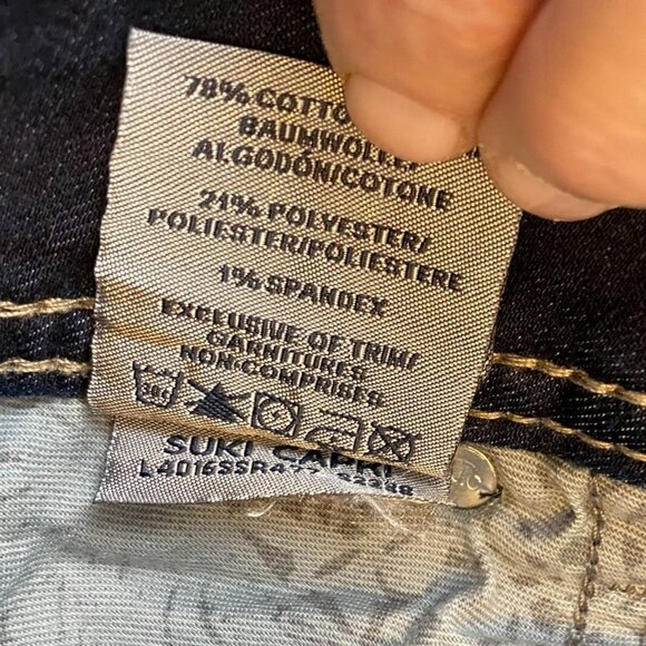 Silver Jeans Woman's Suki Capri Jeans W33 Dark Wash Cotton-Blend Casual - Picture 7 of 14